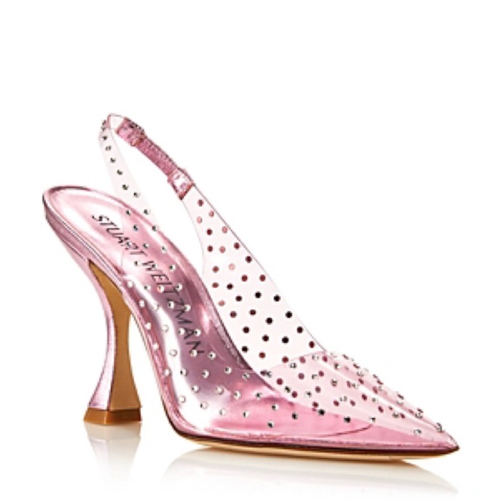 Stuart Weitzman Women's Glam XCurve 100 Slingback Pumps